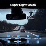 WOLFANG 2.5K Dual Dash Cam with Night Vision
