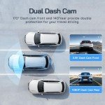 WOLFANG 2.5K Dual Dash Cam with Night Vision
