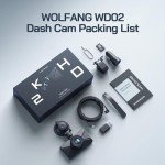 WOLFANG 2.5K Dual Dash Cam with Night Vision