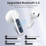 Bluetooth 5.4 Wireless Earbuds with Noise Cancelling