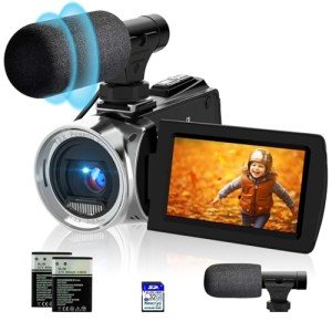 4K 48MP Vlogging Camcorder with Flip Screen