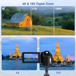 4K 48MP Vlogging Camcorder with Flip Screen