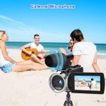 4K 48MP Vlogging Camcorder with Flip Screen