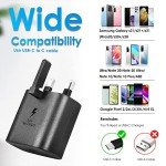 Samsung 25W Fast Charger & 6FT USB C Cable