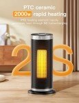 Oscillating Portable Electric Heater with Remote Control