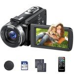 4K Video Camera Camcorder with 18x Zoom & Accessories