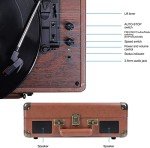 Vintage Bluetooth Turntable with Built-in Speakers