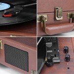 Vintage Bluetooth Turntable with Built-in Speakers