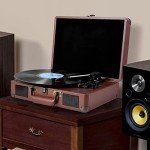 Vintage Bluetooth Turntable with Built-in Speakers