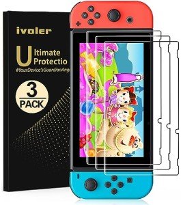Ivoler Tempered Glass Screen Protector for Nintendo Switch