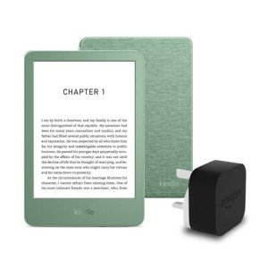 Kindle 2024: 16GB, Fabric Cover & Power Adapter