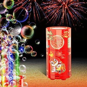 Colorful LED Fireworks Bubble Machine for Parties