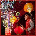 Colorful LED Fireworks Bubble Machine for Parties