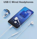 USB C Earphones with Microphone and Volume Control