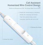 USB C Earphones with Microphone and Volume Control