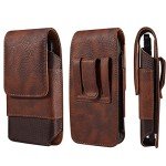 Leather Phone Holster with Belt Clip - 6.5