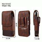 Leather Phone Holster with Belt Clip - 6.5