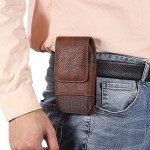 Leather Phone Holster with Belt Clip - 6.5