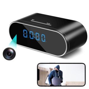 1080P WiFi Hidden Spy Camera Clock with Night Vision