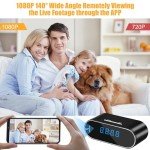 1080P WiFi Hidden Spy Camera Clock with Night Vision