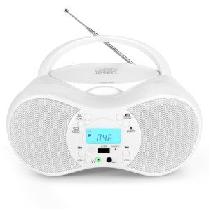 Bluetooth Portable CD Player Boombox with FM Radio