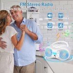 Bluetooth Portable CD Player Boombox with FM Radio