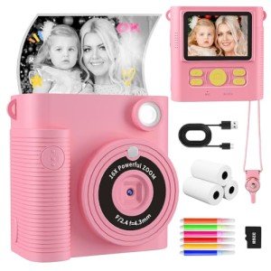 CKATE Instant Print Kids Camera - Flamingo Pink
