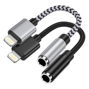 iPhone Lightning to 3.5mm Headphone Adapter 2-Pack