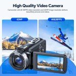 4K Camcorder with 18X Zoom and Flip Screen
