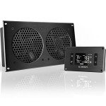 Quiet Cooling Fan System with Thermostat for AV Cabinets