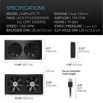 Quiet Cooling Fan System with Thermostat for AV Cabinets