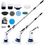 Cordless Electric Spin Scrubber with 8 Brush Heads