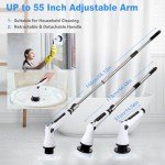 Cordless Electric Spin Scrubber with 8 Brush Heads