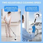 Cordless Electric Spin Scrubber with 8 Brush Heads