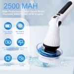 Cordless Electric Spin Scrubber with 8 Brush Heads