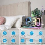 SZELAM 7.4'' LED Mirror Alarm Clock with RGB Light