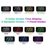 SZELAM 7.4'' LED Mirror Alarm Clock with RGB Light