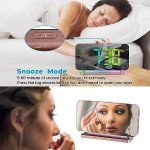 SZELAM 7.4'' LED Mirror Alarm Clock with RGB Light
