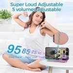 SZELAM 7.4'' LED Mirror Alarm Clock with RGB Light