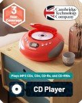 OAKCASTLE CD250 Red Portable Bluetooth Boombox
