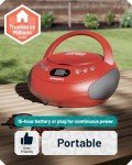OAKCASTLE CD250 Red Portable Bluetooth Boombox
