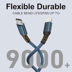3-in-1 Nylon Braided Multi Charger Cable - 3 Pack