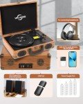 VIFLYKOO Bluetooth Vinyl Turntable with Speakers