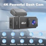CHORTAU 4K Dual Dash Cam with Night Vision