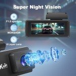 CHORTAU 4K Dual Dash Cam with Night Vision