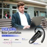 Bluetooth V5.4 Headset with Noise Canceling Mic