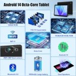 XCX 11" Android 14 Tablet with 10GB RAM