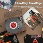 Bluetooth Vinyl Record Player with Stereo Speakers