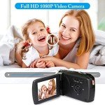 Vmotal 1080P FHD Video Camera with Flip Screen