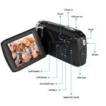 Vmotal 1080P FHD Video Camera with Flip Screen